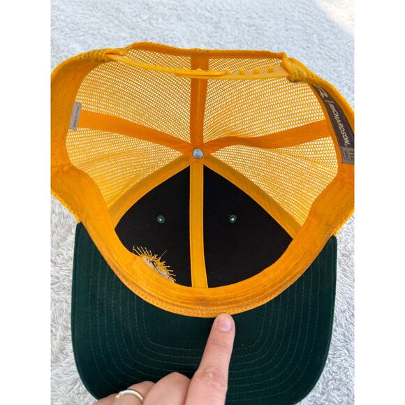 Funk Factory Hat Green Yellow Trucker Cap Snap Back Richardson 112 Adjustable - Picture 12 of 14